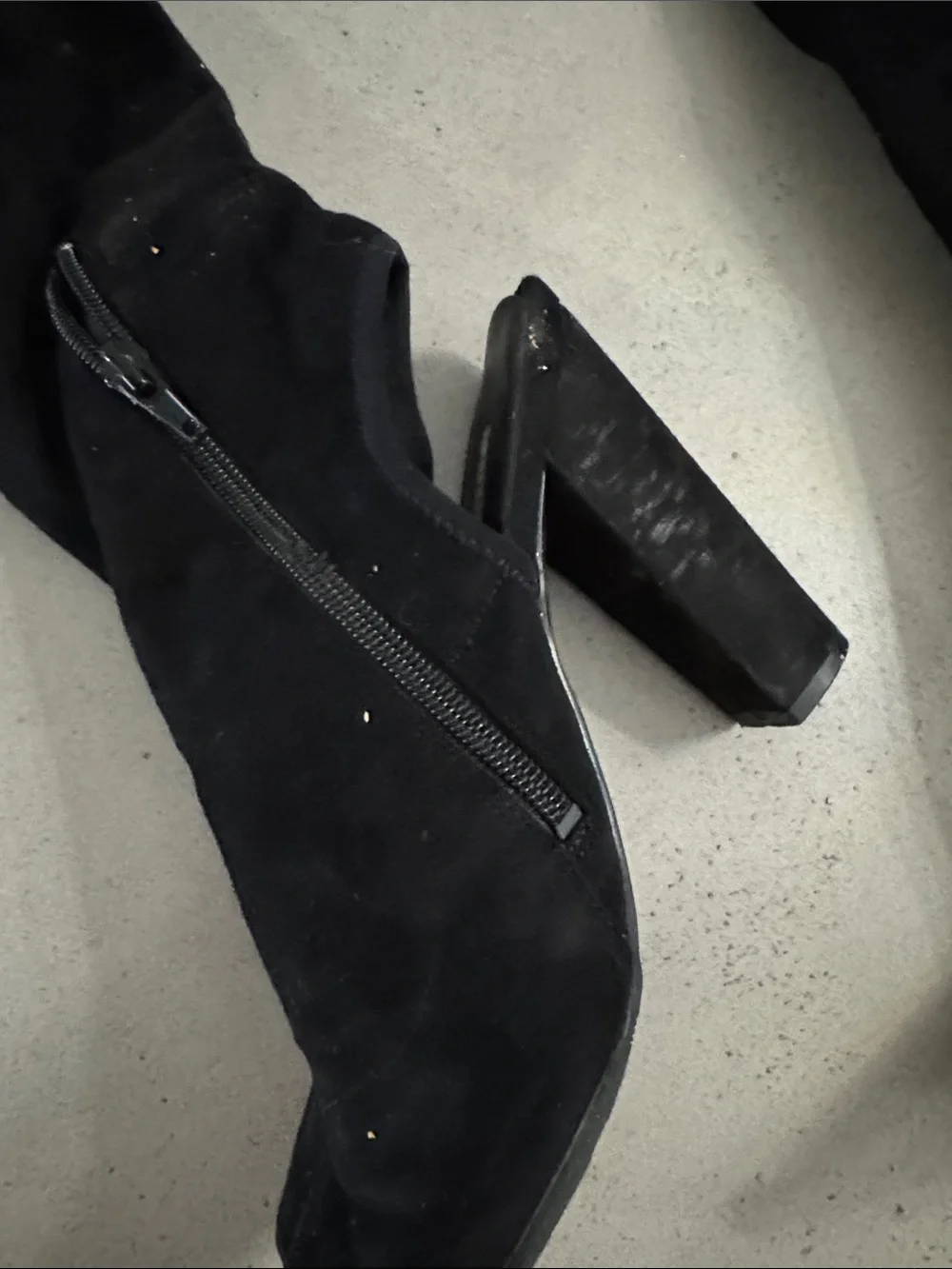 Guess women’s black Over-the-Knee Peep-Toe Heeled Boots
